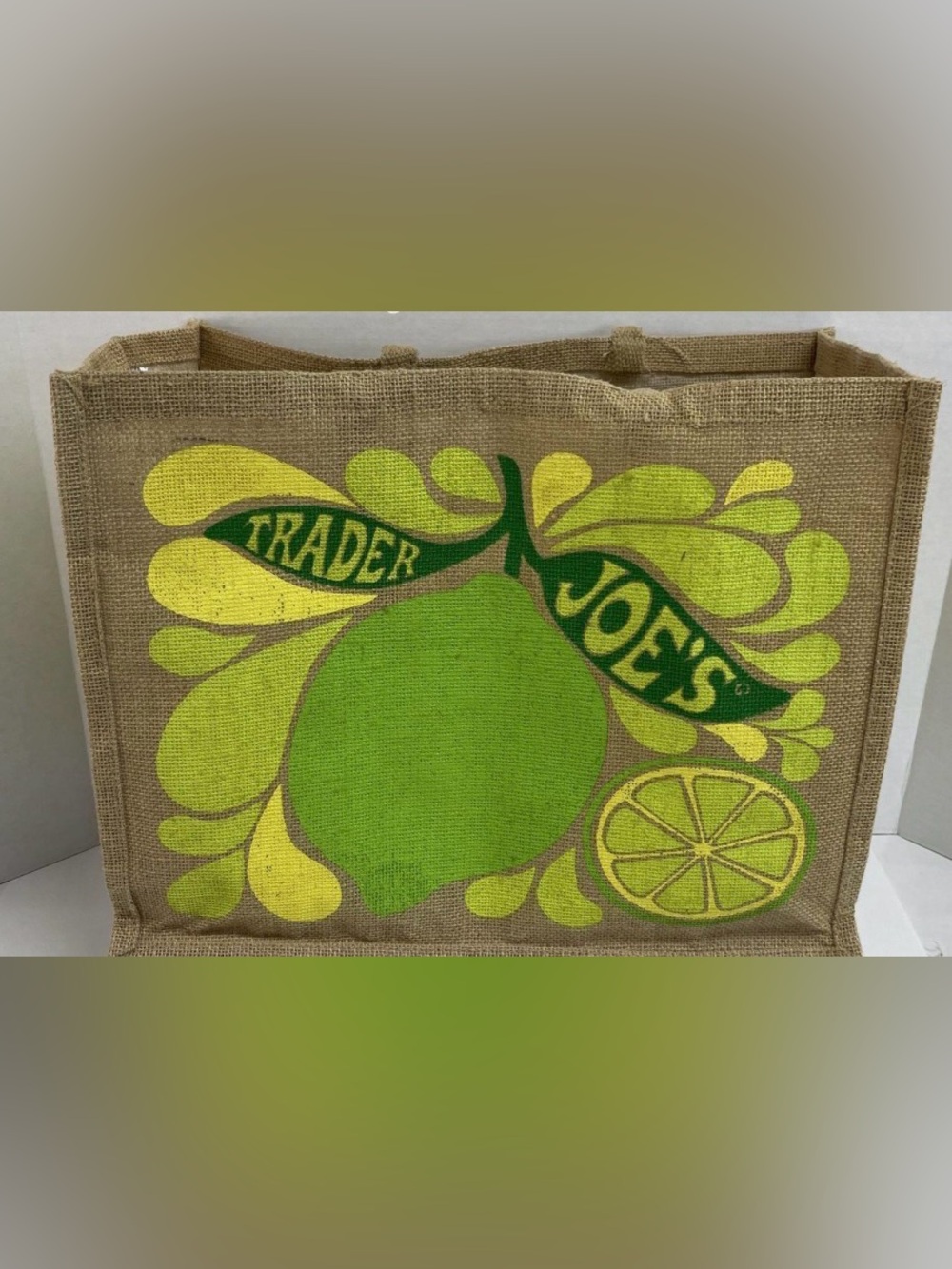 RARE & COLLECTIBLE Trader Joe's Citrus Jute Tote Bag! 🍋